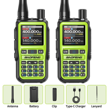 Baofeng UV-5R Mini Walkie Talkie Bluetooth Programming Wireless Copy Frequency Full Band 999CH AM FM Type-C Long Range Ham Radio