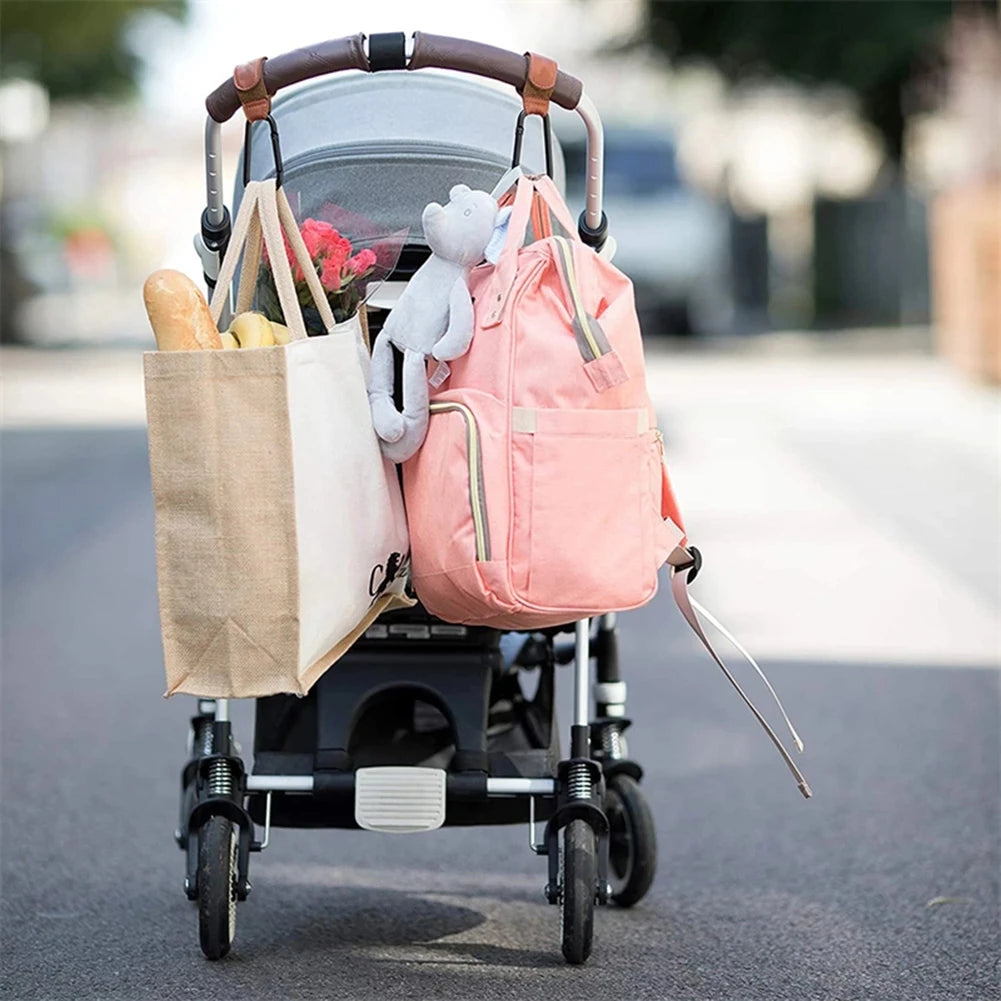 1/2pcs PU Leather Baby Bag Stroller Hook Pram Cart Organizer 360 Degree Rotatable Hook High-quality Crochet Stroller Accessories