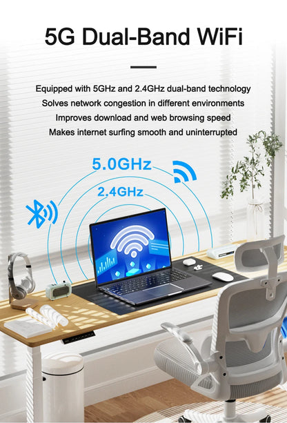 Lightweight 15.6" Laptop Intel 6500Y 32GB RAM 2TB SSD 5000mAh Windows 11 Backlit Keyboard Fingerprint for Business & Gaming