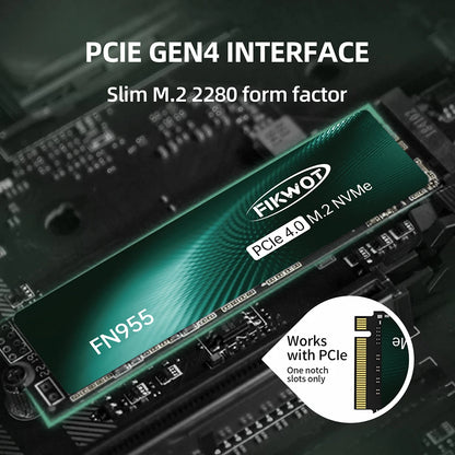 Fikwot FN955 M.2 SSD 4TB 2TB 1TB 7350MB/s PCIe4.0x4 NVMe1.4 M.2 2280 SSD Disk Internal Solid State Drive for PS5 Desktop Laptop