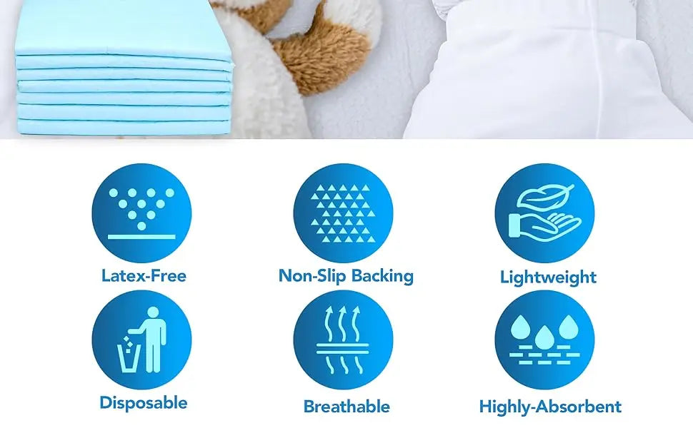20-100Pcs Disposable Changing Pad High Absorbent Diaper Changing Pads Waterproof Leak Proof Baby Disposable Underpads for Baby