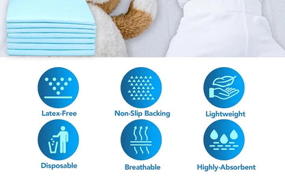 20-100Pcs Disposable Changing Pad High Absorbent Diaper Changing Pads Waterproof Leak Proof Baby Disposable Underpads for Baby