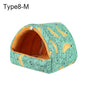 Soft Rabbit Colorful Squirrel Mini Cage Winter Hamster House Guinea Pig Nest Small Animal Sleeping Bed Warm Mat