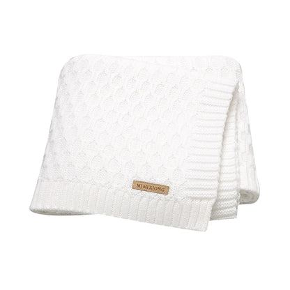 Baby Blankets Knitted Newborn Netural Breathable Month Swaddle Wrap Mat for Infant Boy Girl Crib Cellular Children 90*70cm Cover