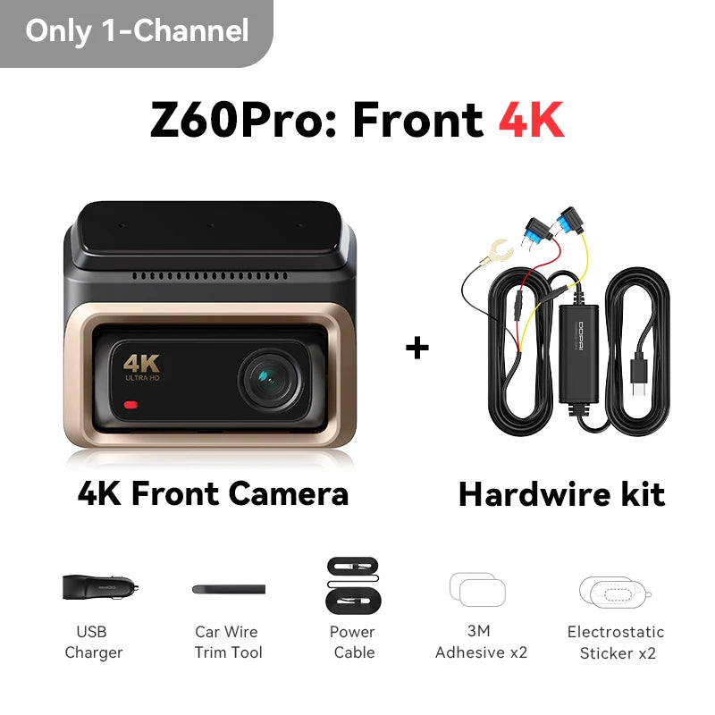 DDPAI Z60 Pro 4K Dash Cam Auto Dashcam Front GPS Car Camera for Dual SONY Sensor WiFi ADAS Night Vision DVR Video Recorder