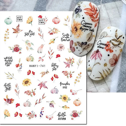3d Nail Art Decals Elegant White RoyalBlue Roses Flowers Adhesive Sliders Nail Stickers Decoration For Nail Manicure