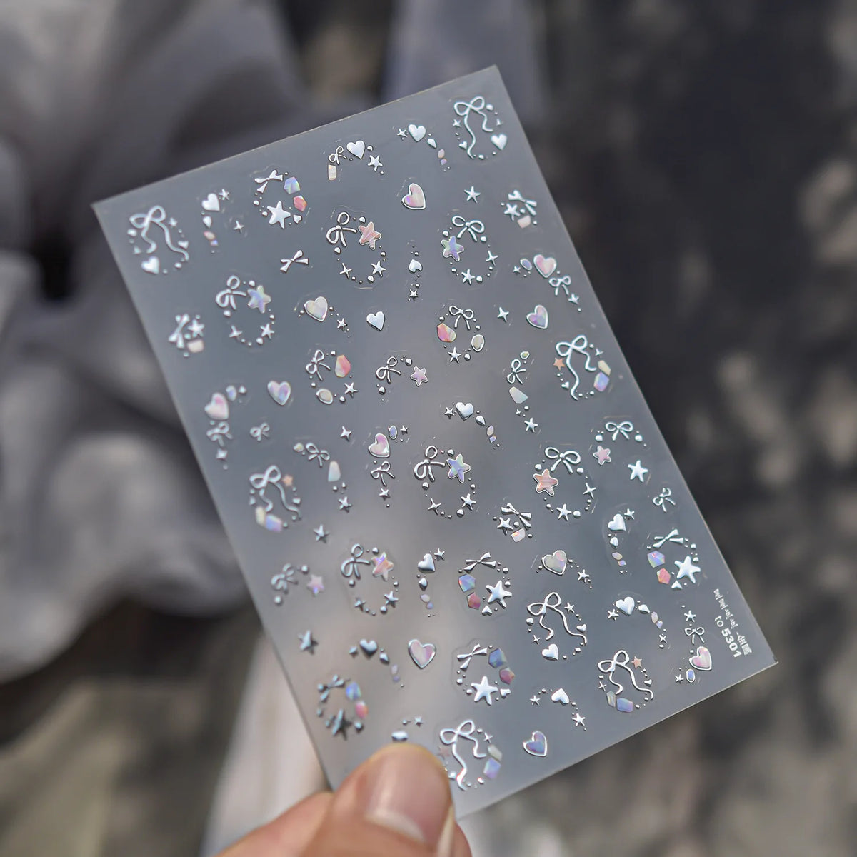 Exquisite Stars Love Garland Stickers Nail Art Decoration 5D Metal High Quality Dreamy Self Adhesive Nail Stickers 3D Decals DIY