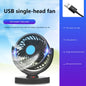 Car Fan 360° Adjustable 2 Head Air Fan Automotive Electric Fan USB/12V/24V 2 Speeds Car Silent Fan For Home Desk