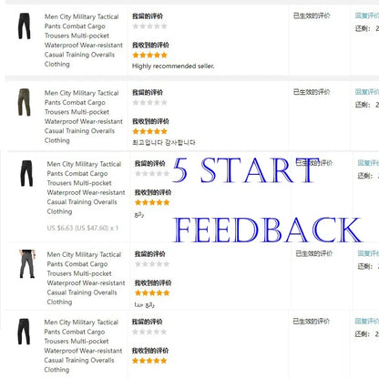 Asian Size Men Cargo Pants Trousers Multi-pocket Waterproof Wear-resistant Casual Training Overalls Clothing Comfortable Breatha