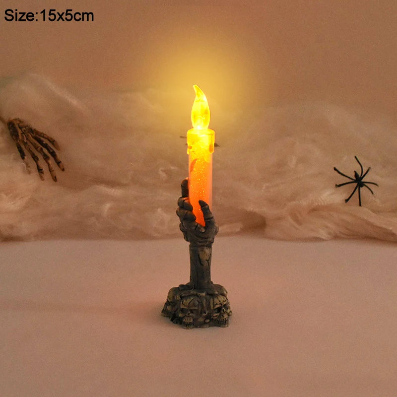 Halloween Led Candles Skeleton Ghost Hands LED Light Happy Halloween Party Home Decoration Supplies Haunted House Horror Props