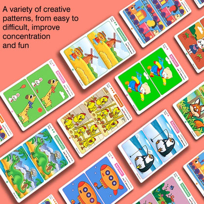 Children's Educational Games, Focus and Observation Training, Spot the Difference, from Hyperactivity to Concentration, Educational Game Cards, Can Be Wiped Off and Reused, Suitable for Holiday Gifts