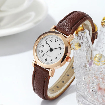 Fashion Small Dial Women Watches Ladies Leather Band Analog Quartz Wristwatch Girls Clock（Without Box）