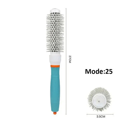 Hair Comb Professional Salon Hair Brush Hair Styling Hairbrush Hairdressing Comb Round Curly Hair Rollers Tools Blue