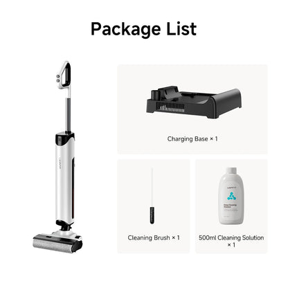 UWANT D500 Wet Dry Vacuum Cleaner 17000Pa Suction 180°Lay-Flat Cordless Mop AI Self-Cleaning 65°C Drying Triple-Sided Edge