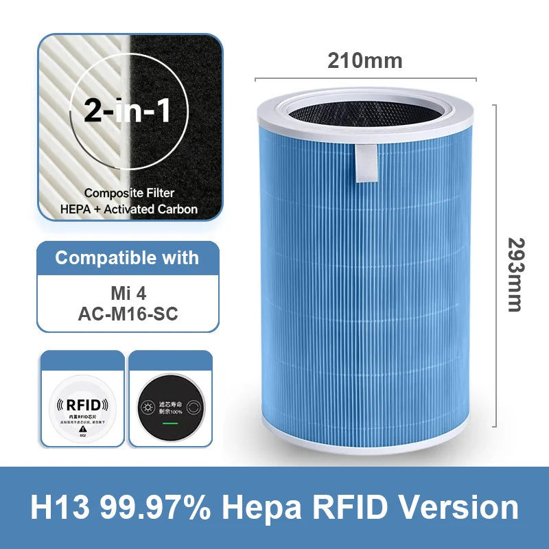 Replacement Hepa Filter for Mi 4 Activated Carbon Filter M16R-FLP-GL (BHR5120GL) for Mi Air Purifier 4 Replacement Mi 4 Filter