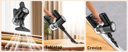 Cordless Vacuum Cleaner, 55Kpa/55min Self-Standing Powerful Stick Lightweight Vacuum Cleaner for Home Pet Hair/Hard Floor/Carpet