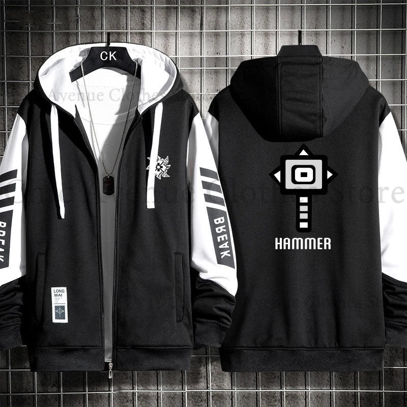 Monster Hunter Print Hoodie for Men Women Hooded Zip-up Autumn Coat Long Sleeve Man Hoodie Hooded Shirt Casual Sweatshirts