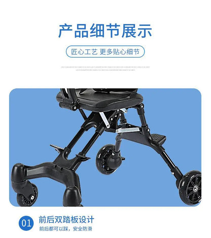 Easy Assembly DIY Pet Stroller Portable Foldable Cart Breathable Travel Carrier for Small Breed Dogs Cats Outdoor Walking