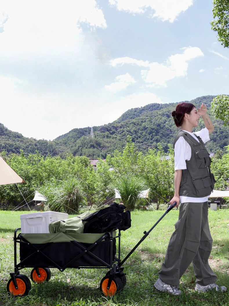 Home Camping Cart, Vegetable Cart, Folding Camping Outdoor Shopping Cart