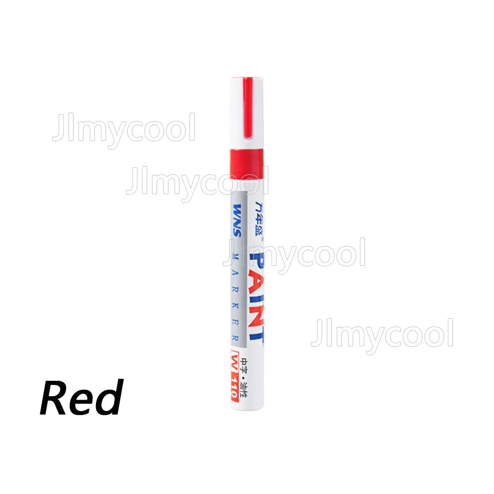 Car Paint Scratches Repair Brush Pen Black White Red Silver Waterproof Water Paint Marker Pen Car Tire Tread Care Automotive