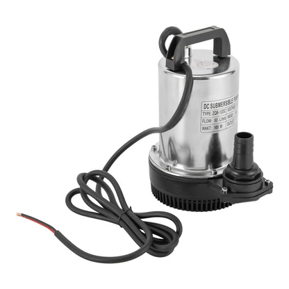 6000L/H Submersible Sewage Pump, 12V DC Sewage Dirty Water Pump 160W Stainless Steel Durable Drain Septic Sump Celler Pump