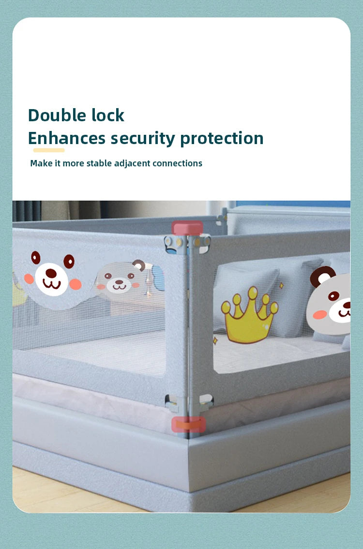 IMBABY Bed Guardrail Liftable Crib Protectors Adjustable Handrail Bed Safety Children Washable Baby Safety Bed Barrier Bumper