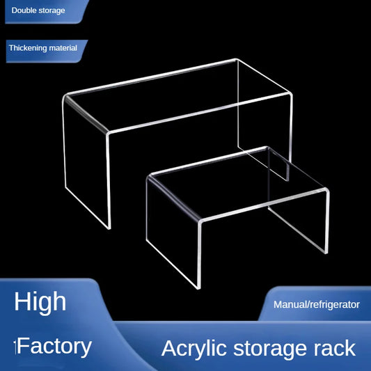 5mm Thick Acrylic Clear Storage Rack Desktop Display Cosmetics Storage Table Elevated Partition Board Toy Perfume Storage Rack
