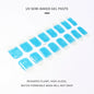 16Tips UV Semi-Cured Gel Nail Wraps Sticker 5D Pure Color Full Cover UV Lamp Gel Sticker Long-Lasting Nail Extension Patch Strip