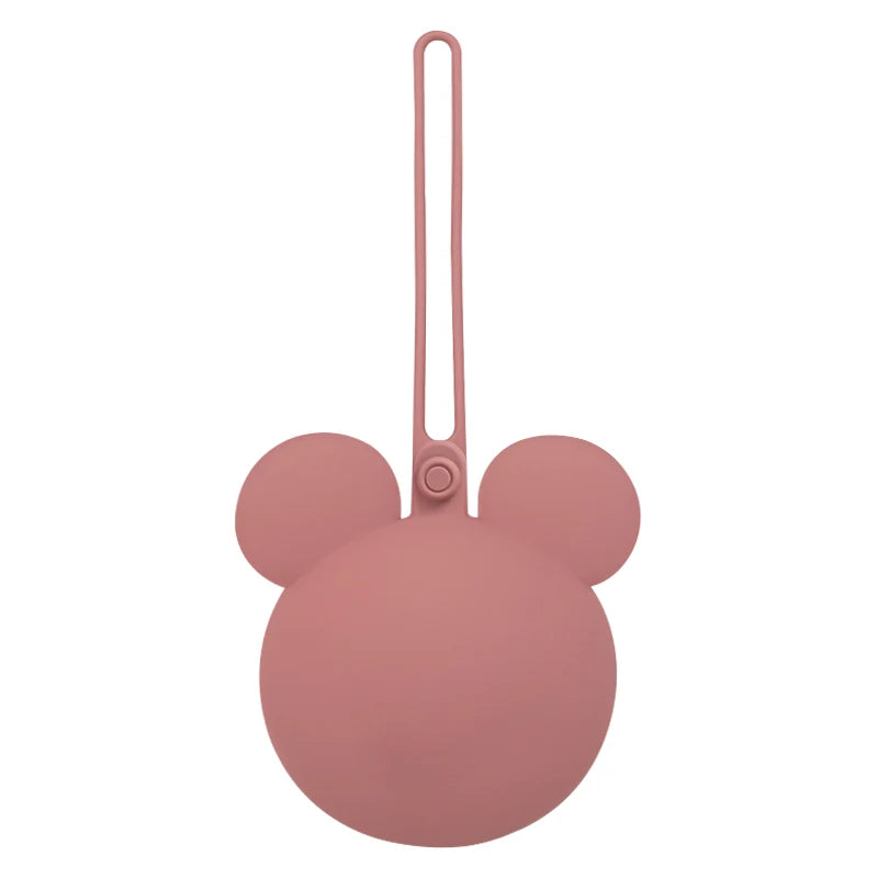 Cartoon Silicone Nipple Storage Bag  Kids Pacifier Holder Portable Silicone  Food-Grade Pendant DIY Accessories Baby Toy Gift