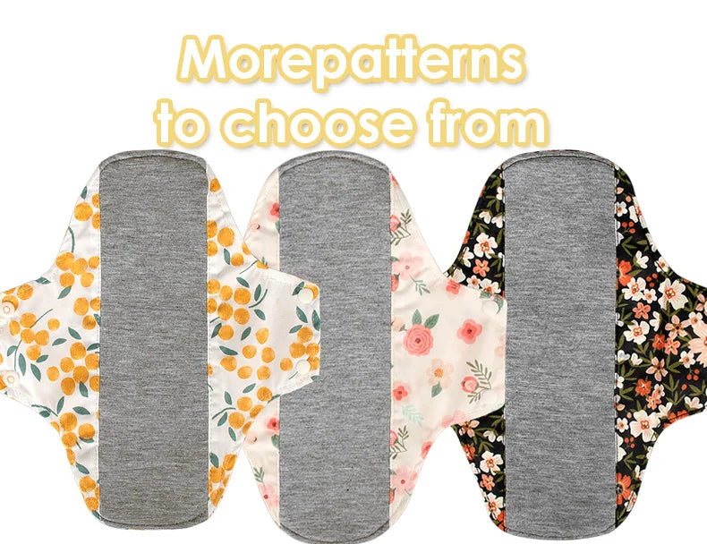 BIAI 5PCS Anti-slip Graphene Sanitary Pads With Wet Bag Reusable Care Pads Breathable Maternity Menstrual Pads For Women 20*23CM