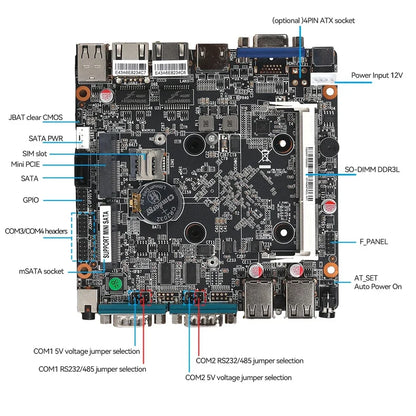 XCY Fanless Mini PC Intel Celeron J6412 N5095 2x GbE LAN 2x RS232 HDMI VGA WiFi 4G LTE Windows 10 Linux Industrial Computer