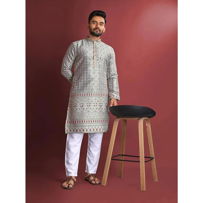 Mens Kurtta Abaya Thobe Arabic Longline Muslim Henley Kaftan Banded Plain Gown Shirts Men's Muslim Kaftan 2026 National style