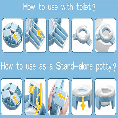 3 in 1 Baby Toilet Seat Children Foldable Travel Potty With Bags Potty Training Seat Suitable for Boys and Girls