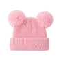 0-12M Solid Knitted Cute Pom Pom Cap Newborn Boys Girls Turban Hats Hospital Bonnets Infant Autumn Winter Headwraps Kid Headwear