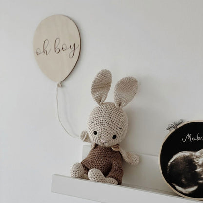 Baby Wooden Balloon Milestone Newborn Birth 1-12 Month Card Birthday Gift Toddler Wooden Commemorativenir Photography Prop Toy