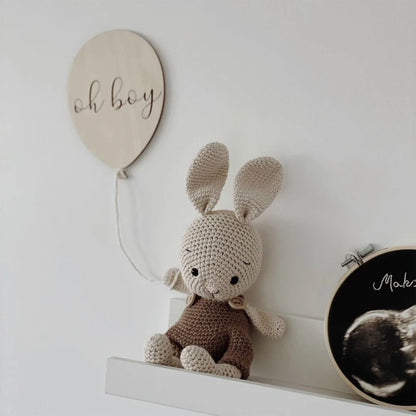 Baby Wooden Balloon Milestone Newborn Birth 1-12 Month Card Birthday Gift Toddler Wooden Commemorativenir Photography Prop Toy