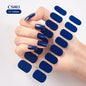14/16Tips Full Cover Gradient Nail Stickers Multi Color Self Adhesive Slider No Need UV Lamp Cured Press ON Nail Decal