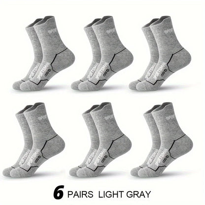 6 Pairs Socks Men's Short Socks Sweat Absorbent and Odorous Basketball Socks Running Sports Socks Breathable Mesh Men's Socks