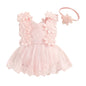 Baby Girl Summer Clothes Lace Romper Skirt Dress Princess Outfits Sleeveless Flower Newborn Outfit