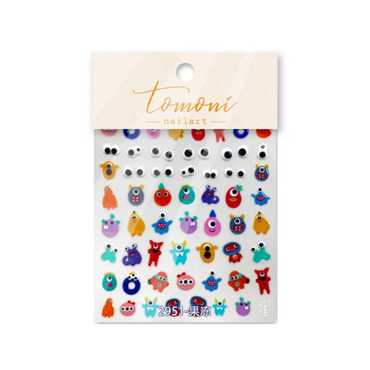 Line Flower Powder Blusher Love Heart High Quality Jelly Series Adhesive Nail Sticker Nail Art Decoration Decals Design T-2830