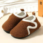Pantuflas Child Cotton Slippers Solid Warm Kid Winter Home Shoe Boy Girl Plush Floor Shoe Indoor Soft Sole Anti-slip Cotton Shoe