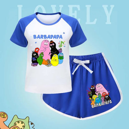 barbapapa Children's Suit for Girls Children's Clothing Girl Child Tracksuit Pajamas Kids Football Kits Korean Popular Clothes