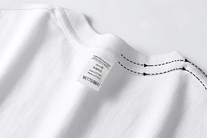 300g Cotton T Shirts Men Short Sleeved Heavyweight Summer Round Neck Loose Breathable Shirt for Men Women Basic Tee