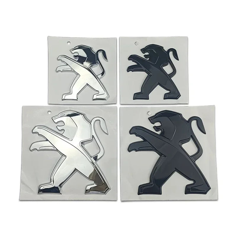 ABS Car Front Rear Logo Emblem Stickers for Peugeot 2008 3008 2021 2022 2023 Auto Grille Trunk Badge Cover Exterior Decoration