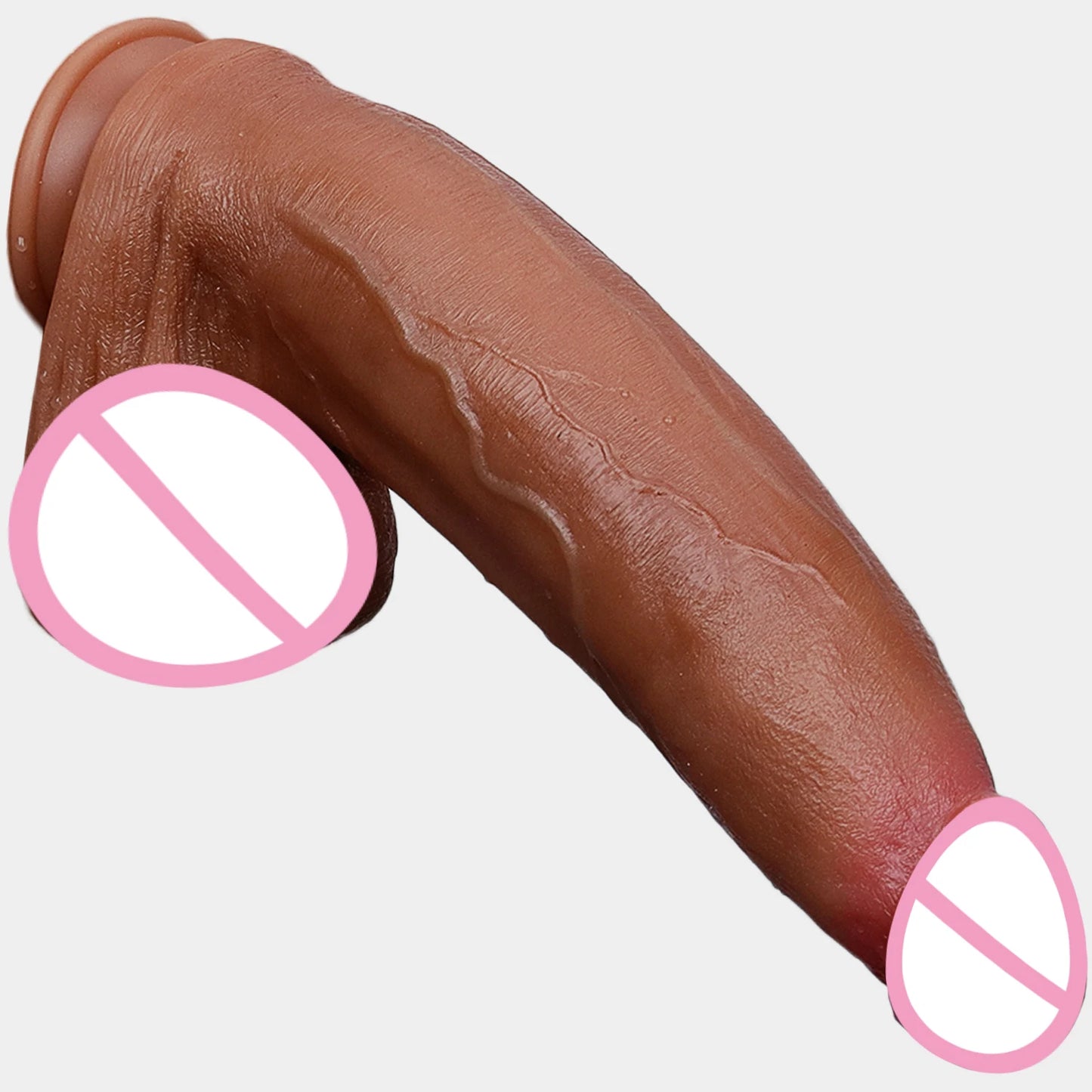 Huge Realistic Brown Giant Long Dildo Soft Silicone Vaginal Masturbators Penis Erotic Toy for Women Suction Cup Thick Glans Dick