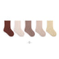 MILANCEL New Autumn Kids Socks Girls Solid Color Mid Tube Socks Children Sock 5 Pairs a Lot