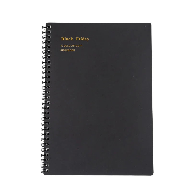 A5 Vintage Spiral Notebook, 80 Sheets/160 Pages Memo Journal Diary Notebook Spiral Design for Students Office Business