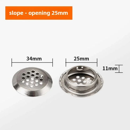 10pcs Round Cabinet Air Duct Vent Dia.19-53mm Stainless Steel Louver Mesh Hole Plug Decoration Cover Wardrobe Grille Ventilation
