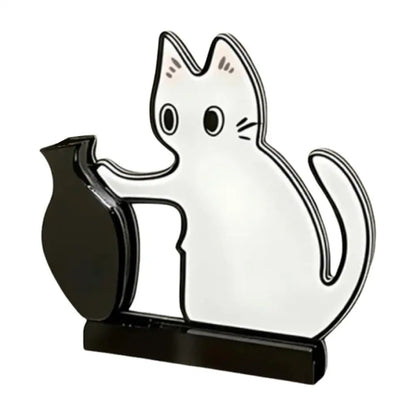 Cat Whisker Memorial Keepsake Acrylic Cute Wide Opening Cat Whisker Keepsake Vases for Refrigerators Washing Machines Bedroom
