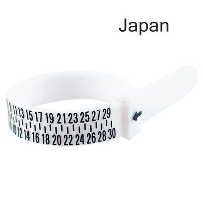 UK/US/EU/HK/JP Ring Sizer Finger Circumference Size Measurement Belt Measuring Reusable Finger Size Gauge Jewelry Sizing Tool